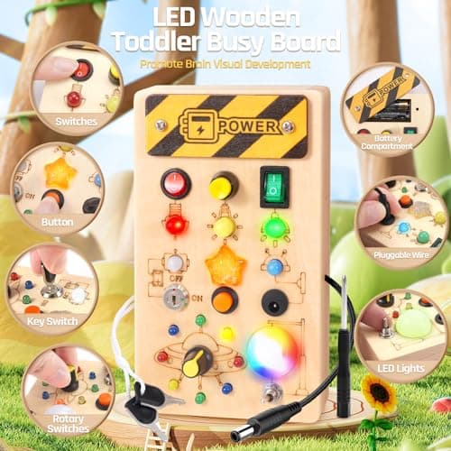 WEARXI Montessori Busy Board Jouet Bebe 1 an, Jouet Enfant 2 Ans, Cadeau Bebe 1 an, Cadeau Enfant 1 an, Jouet Enfant 1 an, Jeux Bebe 1 an, Jeux Enfant 1 an, Bebe Cadeau De Noël