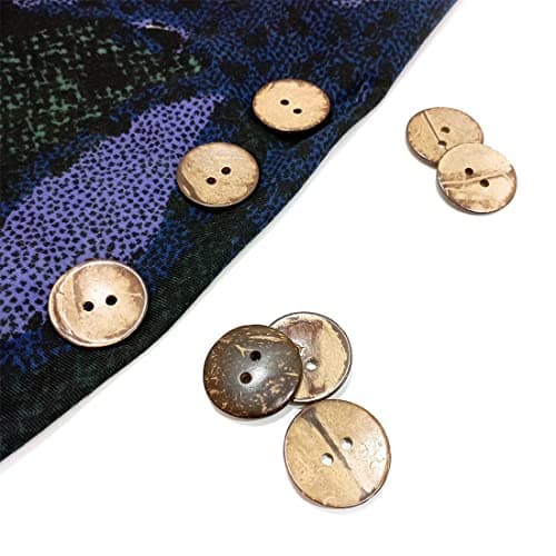 30 boutons de noix de coco en forme de cercle, mesure 38 mm, boutons en bois, boutons pour l'artisanat, boutons pour la couture, boutons pour décorer, 30 u. (Coco4, 38mm)
