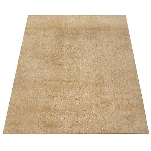 Paco Home Tapis Moderne Doux Salon À Poils Courts Lavable Fluffy Uni Effet Fourrure Intemporel Élégant Antidérapant Facile À Entretenir, Dimension:60x100 cm, Couleur:Beige