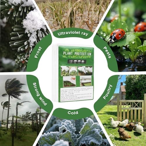 35g/m2 2m x 5m Housse Hivernage Plante Exterieur, Voile Hivernage Plante Exterieur, Non-tissée de Protection Hivernale for Protection Antigel Perméable, Coupe-Vent, Froid, Chaud et Anti-Insectes