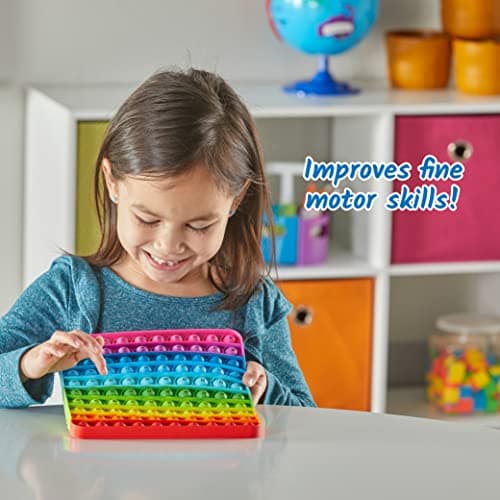 Learning Resources Hundred Board Sensory Bubble Popper, apprentissage des nombres et des motifs, outil sensoriel de mathématiques, adapté aux enfants de 3 à 10 ans