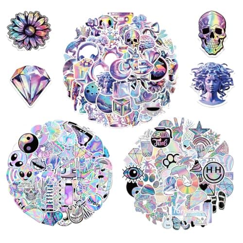 AUEFUDQ Lot de 150 autocollants en vinyle imperméables - Style graffiti - Pour voiture, moto, vélo, skateboard, snowboard, bagages, ordinateur portable, MacBook, iPad et plus - Style de panneau