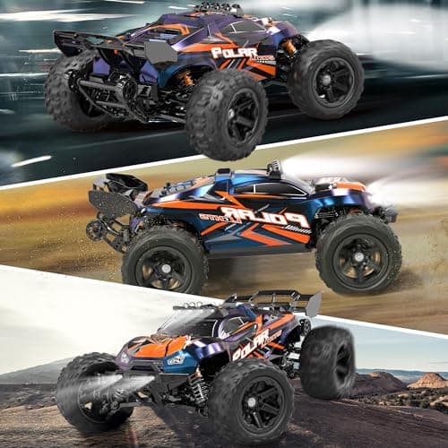 Herenear Voiture Télécommandée, 1/14 40 Km/h Voiture Télécommandée Tout Terrain, Voiture Radiocommandée Adulte, 2,4 GHz Monster Truck Telecommande, Voiture Rc Electrique Jouet pour Adultes et Enfants