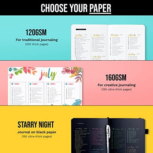 Scribbles That Matter A5 Bullet Dotted Journal + Stylo gratuit! Ton carnet a5 pointillés Couverture rigide 160 g/m2, 150 papier épais résistant aux saignements pour le travail (5,75 x 8,5) pouces