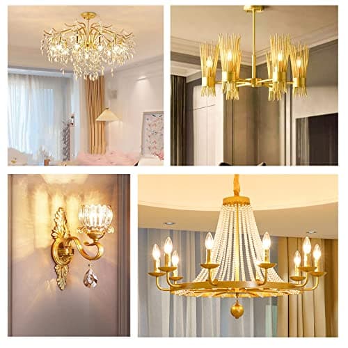 Ampoules E14 Bougie LED 4W, Dimmable, Équivalent Incandescente/Halogène 40W, Blanc Chaud 2700K, 400LM, AC 230V, C35 E14 Filament Vintage, pour Lustres, Plafonnier, Applique, Lot de 4