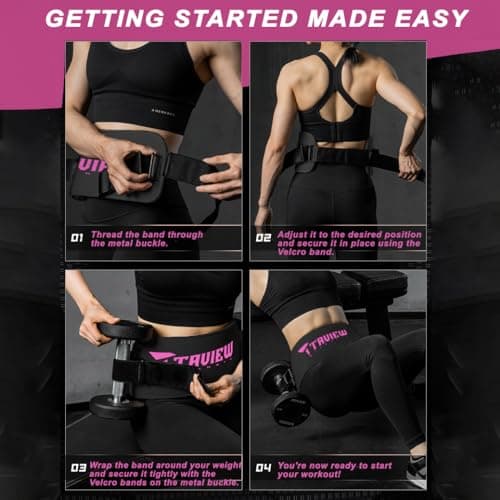 Hip Thrust Belt, Booty Belt für Hip Thrust, Hip Belt Pad für Glute Bridge Butt Workout mit Hanteln Kettlebells für Lunges Reverse Squat