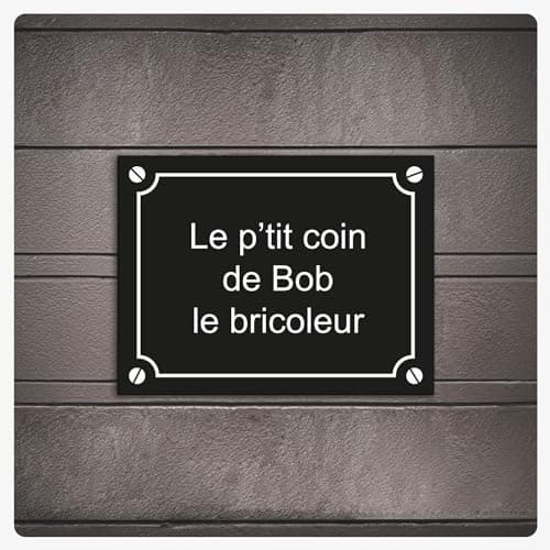 Plaque de rue décorative en aluminium Personnalisée pour intérieur et extérieur 20x15cm Alu Brossé