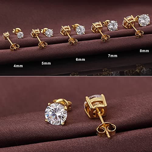 Boucles Oreilles Diamant,Boucles d'Oreilles Homme Brillant Boucles d'Oreilles Diamant Homme Argent Men Earrings,Men Diamond Earrings Boucle d'Oreille Zircone Homme Argent,Boucle d'Oreille CZ Or Blanc
