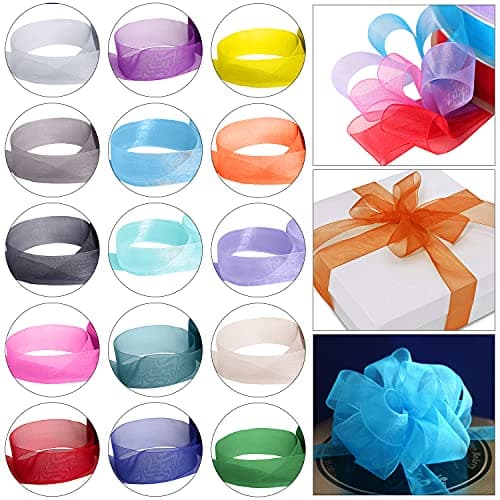 Trimming Shop Ruban en organza vert mousse à bords tissés pour emballage cadeau, scrapbooking, loisirs créatifs, décoration de fête, nœuds pour cheveux, 20 m