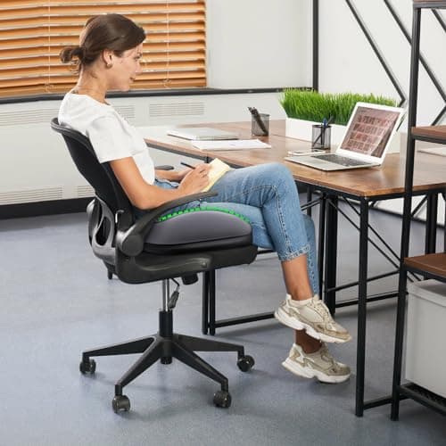 Benazcap Grand Coussin de Siège pour Chaise de Bureau, Siège de Voiture, Mousse à Coussin de Chaise Ergonomique Réduisant la Douleur, Augmente Le Confort D'assise, Favorise la Circulation Sanguine