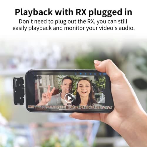 Hollyland Lark C1 Micro Cravate sans Fil pour Android USB-C Plug&Play Suppression du Bruit Playback avec RX Branché Autonomie Ultra-Longue 32h Audio Hi-FI Lavalier Super Léger et Portable