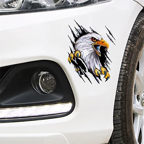 ihreesy 3D Autocollant de Décoration de Voiture,Animal Aigle Autocollant de Voiture Autocollant en Vinyle Adhésif Autocollant de Carrosserie de Voiture Scratch Occlude Autocollant de Pare-Chocs,Droit