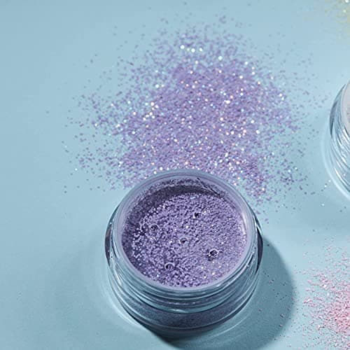Secoueurs à paillettes pastel par Moon Glitter (Paillette Lune) – 100% de paillettes cosmétique pour le visage, le corps, les ongles, les cheveux et les lèvres - 3g - Assortiment de 6 couleurs
