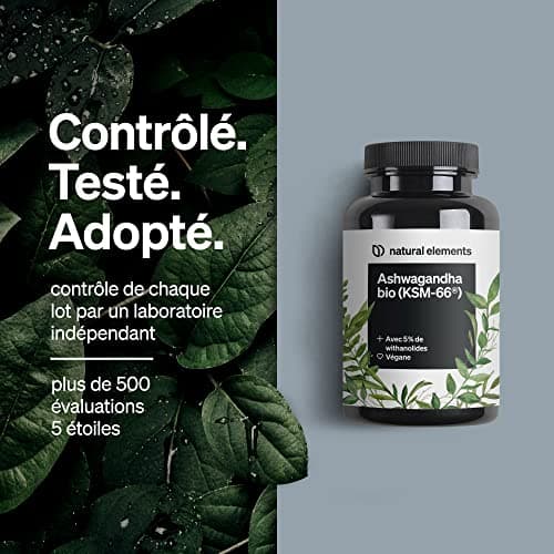 Ashwagandha Bio KSM-66 en Gélules Extra Fort 600mg par dose journalière – 180 Gélules Vegan – 100% Végétalien Certifiée Sans Additifs Artificiels