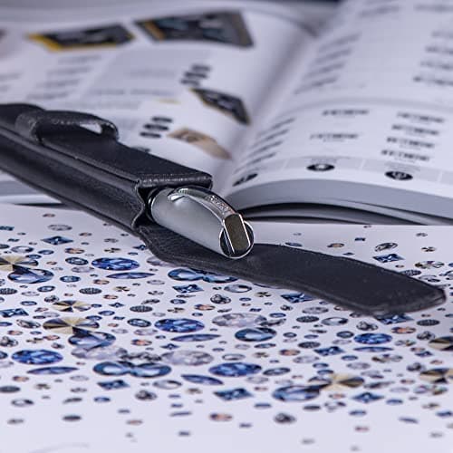 ONLINE Étui En Cuir Pour Un Stylo │ Trousse Elégante Pour Toutes Les Marques │ Cuir Véritable, Porte-Stylo Noir │ Cadeau Pour Toute Occasion │ Dimensions : (Lxlxh) 14,5 X 2,5 X 2,5 Cm