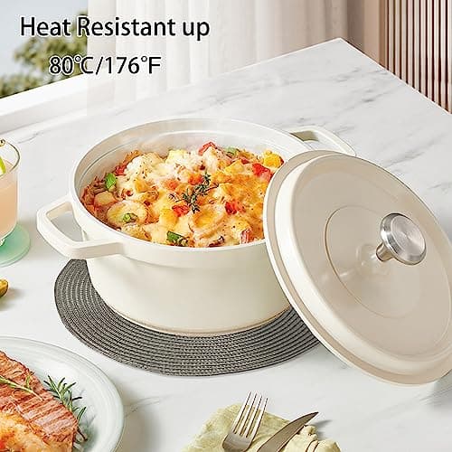 Set de Table Lot de 6,12.6 inch,Set de Table Rond Set de Table Plastique Polypropylène Lavables pour la Cuisine, la Table à Manger, Les fêtes, Les Mariages(Gris)