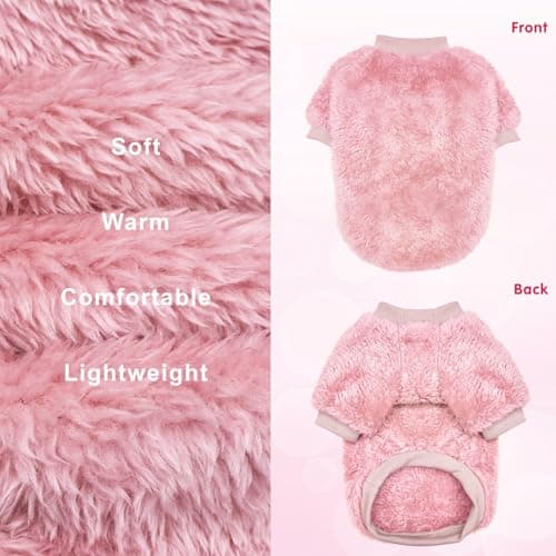 Idepet 2pcs Chien Pull Animaux de Compagnie Pull,Chaud Chiot Sweatshirt Chien Manteau Pyjama vêtements pour Chats tricoté Chien Body Chihuahua Chiot Teckel York vêtements (Vert Poudre, M)
