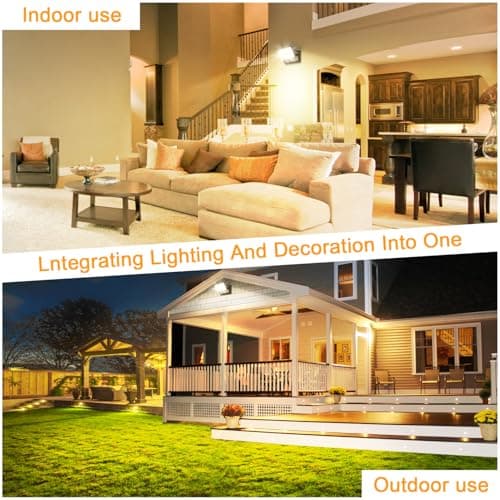 4 Pack 60W Applique Murale Exterieur/Intérieur 5000Lm Noir Applique Exterieur Led étanche IP65 3000K Projecteur Exterieur Led avec panneau LED pivotant à 360° pour Terrasse Entrée Jardin Garage