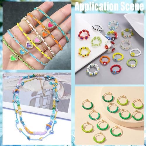 SUNNYCLUE 80g bracelet perles de graines set 12/0 perles de graines en vrac 2mm bleu vert imitation jade perles de graines de verre rond verre espaceur lâche bijoux perles homebrew boucles d'oreille