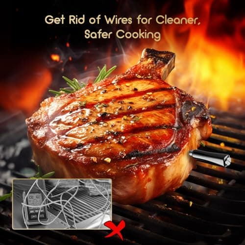 INKBIRD INT-11P Thermomètre à viande Sans Fil, Thermomètre Barbecue Bluetooth 91 m/300 pieds Contrôle App avec Alarmes de Température Intelligentes pour Four Gril Four Cuisine BBQ Fumoir