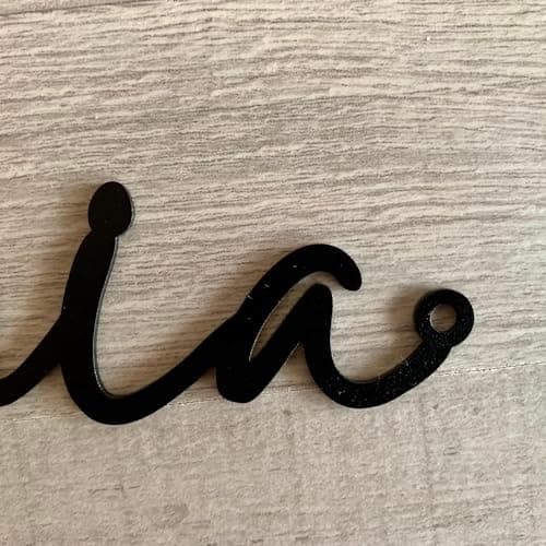 Mots en métal découpés au laser, Plaque en métal pour décoration murale, la maison et la cuisine, Prénom personnalisé mural, Plaque de nom de porte chambre, Lettres porte enfant, fille, garçon, bébé