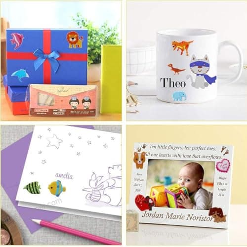 BZKSER Autocollants 3D - 24 Feuilles Kids Stickers, Autocollants Récompense, Autocollants Gommettes Stickers pour Enfants pour Récompenser Scrapbooking,Motifs y Compris Animaux, Avions, Dinosauresetc