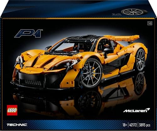 LEGO Technic McLaren P1 - Kit Maquette Hypercar pour Adultes - Idée Cadeau pour Les Passionnés de Voitures - Objet Collector à Échelle Réduite - Réplique de Voiture de Course 42172