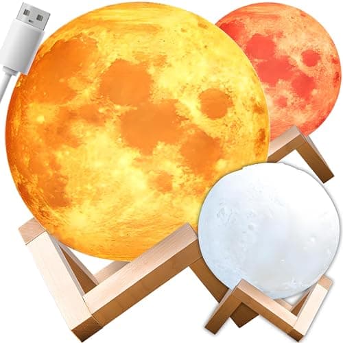 Retoo Diffuseur d'arômes mini humidificateur à ultrasons Moon avec 2 couleurs claires et réservoir d'eau de 880 ml, diffuseur d'huile avec éclairage LED, diffuseur d'huiles