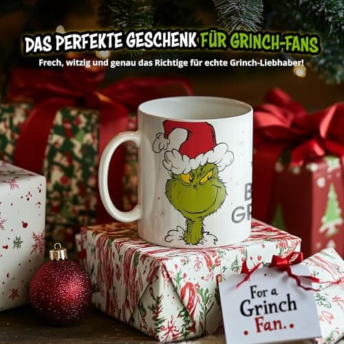 United Labels Grinch Tasse 320 ml, Tasse à café Twas the night before Grinchmas, Tasse à café en céramique, Tasse de Noël drôle