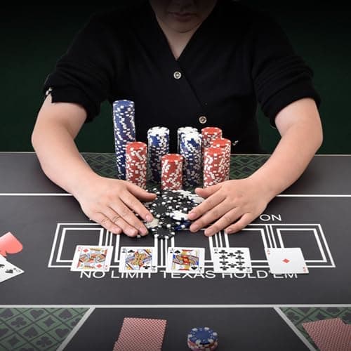 VEVOR Mallette de Poker 300PCs Jetons de Poker en Plastiques PS 11,5 g 40x3,3 mm avec 2 Jeux de Cartes 1 Bouton de Croupier et 2 Boutons Blind pour Blackjack Texas Jeux de Hasard Casino à Domicile