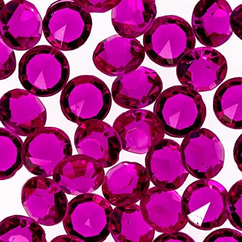 WedDecor 4.5mm Vert Pomme Décorations de Table Acrylique Diamant Cristaux Confettis pour Décoration de Mariage, Vase Remplisseur, Table Centerpiece, 2000 Pièces - Rose Vif, 4.5mm