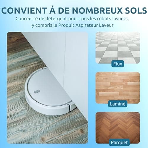 PURIVITA - Produit Nettoyant Sol pour robots laveur de sol - Concentré de détergent pour tous les robots lavants, y compris le Produit Aspirateur Laveur - Floor Cleaner d’1000 ml