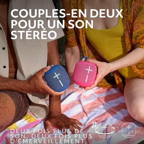 Ultimate Ears WONDERBOOM 4, Enceinte Bluetooth Portable et étanche avec de puissantes Basses et Un Son à 360 degrés, Enceinte Flottante étanche à la poussière d’Une portée de 40 m - Bleu