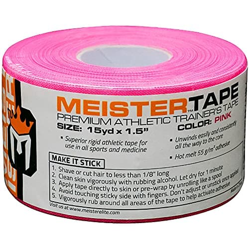 Meister Ruban d’Entraîneur Athlétique Premium 15Yd x 1,5" pour Sports et Usage Médical - Rose - 1 Rouleau