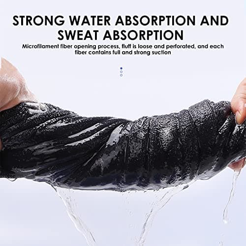 Serviette de Fitness Gym, Serviette de Sport Microfibre, Serviette d'entraînement Absorbante avec Fixation, Serviette de Voyage Légère pour Sport Yoga Randonnée Plage Douche(Gray)