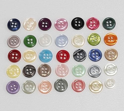 AERZETIX - C67915 - Lot de 25 Boutons à coudre ronds Ø11.5x2 mm à 4 trous 18L L18 avec bord - couleur rose - en plastique - ouverture 1.8 mm - fashion mercerie couture vêtements décoration