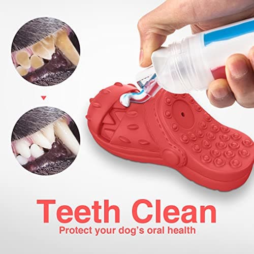 RUXAN Jouet à Mâcher Indestructible pour Chien - Résistant Jouet Chien de Nettoyage des Dents en Caoutchouc - Grincer Interactif Jouet pour Petits Moyens Grande Chiens