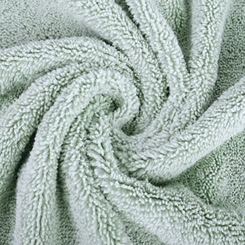 Polyte - 4 Serviettes de Bain en Microfibres - sèche Rapidement/ne Peluche Pas - Vert Clair - 145 x 76 cm