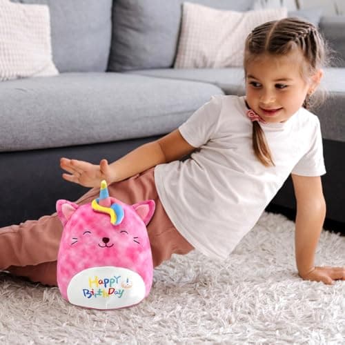 IFHDO Jouet en Peluche, 27 cm Licorne Peluche, Licorne Poupée en Peluche, Licorne Plush Toy Adorable Poupée en Peluche Douce Cartoon Plush Doll pour Cadeau d'anniversaire pour Enfants