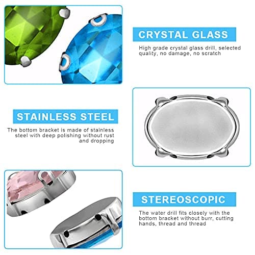 Gwotfy Artisanat de Strass, 150 Pièces Strass en Verre Strass Colorés Cristal Pierres Précieuses Artisanat en Verre Pierres Précieuses pour DIY Artisanat Vêtements Chaussures Sac, Couleur Aléatoire