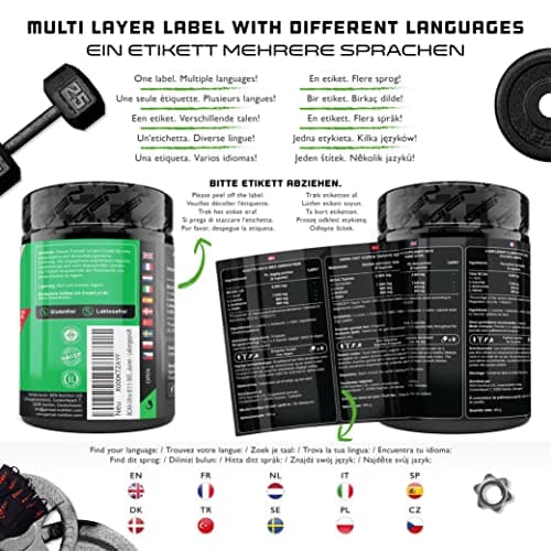 BCAA Ultra Caps - 365 gélules avec un dosage élevé de 1100 mg par gélule - Premium : rapport puissant 8:1:1 - Leucine, L-Isoleucine, L-Valine - Acides aminés essentiels à chaîne ramifiée
