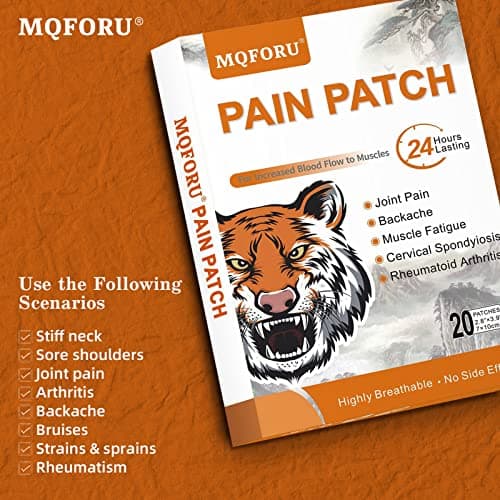 Patch Anti Douleur 20 Pcs, Patch Chauffant, Patch Chauffant Dos Pour Douleurs au Cou, Epaules, Articulations
