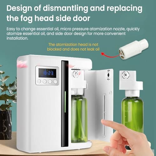 Diffuseur Huiles Essentielles, Diffuseur Arômes Humidificateurs Diffuseur, Ultrasonique Diffuseur Huiles Essentielles Electrique avec chronométrage Automatique, Réservoir 160ml (Blanc)