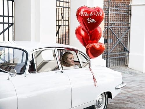 Ballon avec votre inscription en forme de coeur Ballon avec n'importe quel texte Cadeau personnalisé pour l'anniversaire de la Saint-Valentin Anniversaire pour l'hélium ou l'air (coeur) (Cœur)