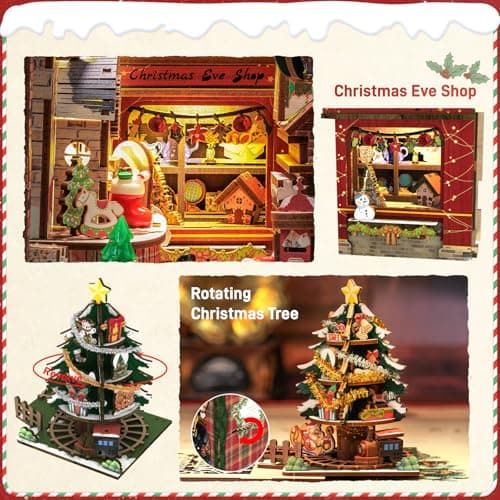CUTEBEE Kit de maison de poupée DIY Book Nook avec protection contre la poussière et lumière LED – Kit de maison miniature à faire soi-même, serre-livres d'art en bois, kits de modèle pour adultes à