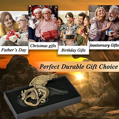 LKKCHER Décapsuleur de Bière de Dragon, Cadeau Dragon Homme, Cadeau homme, Idée Cadeau Homme, Cadeau de Fête des Pères,Cadeau de Noël Cadeau Anniversaire Homme pour Lui Papa Petit Ami Mari Grand-Père