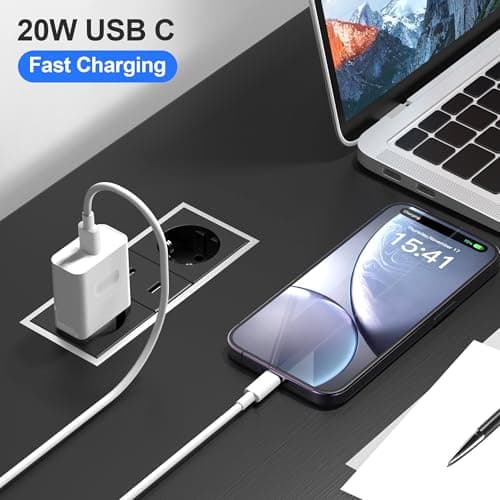 Chargeur USB C, Prise 25W Secteur Rapide pour iPhone 16/16 Pro/16 Pro Max/16 Plus /15/14/13/12/11/SE 2020/X/XS, Pad Pro, Galaxy, Pixel, Type C Mural Alimentation Adaptateur Trefard