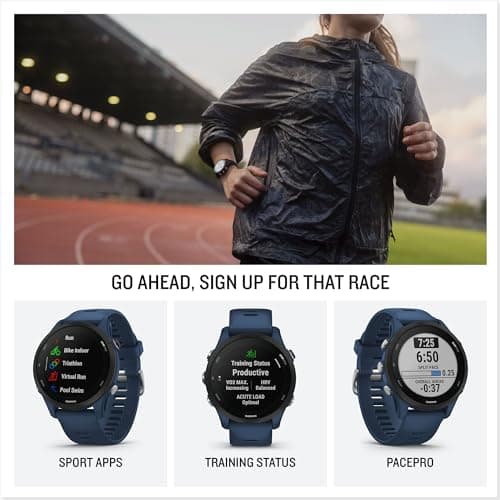 Garmin Forerunner 255 - Montre GPS Multisports connectée de Running – Gray - Boîtier 46 mm