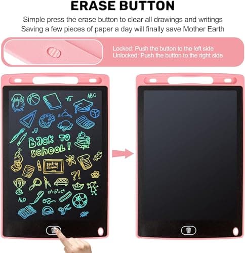 Kogabanny Tablette Dessin Enfant 2 Pièces 8.5 Pouces,Tablette d'écriture LCD pour 3-10 Ans Enfants Ardoise Magique,Jouet Educatif de Filles et Garcons, Cadeaux d'anniversaire Noël