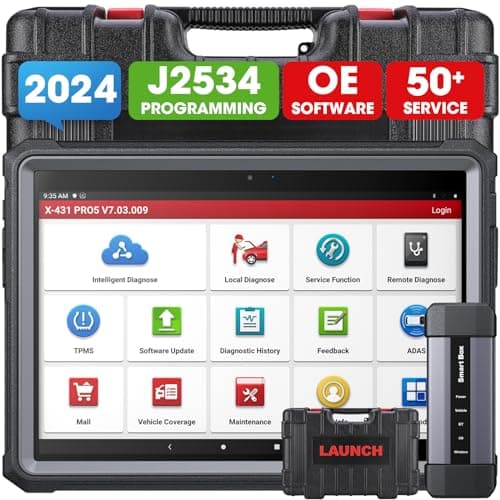 LAUNCH X431 Pro5 Valise Diagnostic Auto, Outil de Programmation J2534 sans Restriction IP, 50+ Fonctions Réinitialisation, Codage ECU, Fonctions Guidées, Personnalisation, Test Actif, Antidémarrage